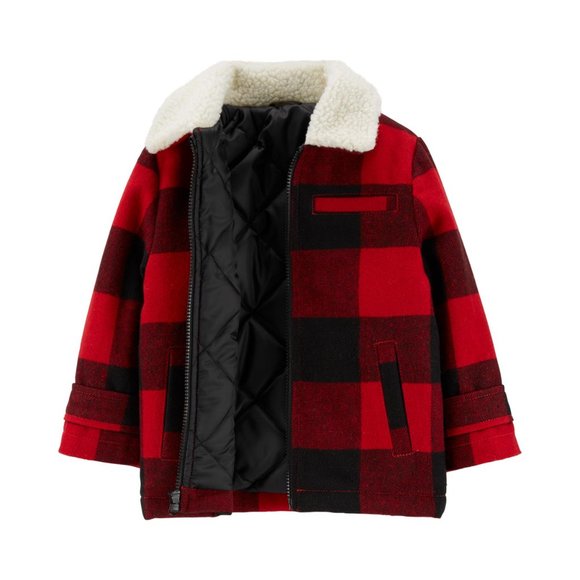 Carter's Wool-Like Buffalo Plaid Jacket - Picture 2 of 2